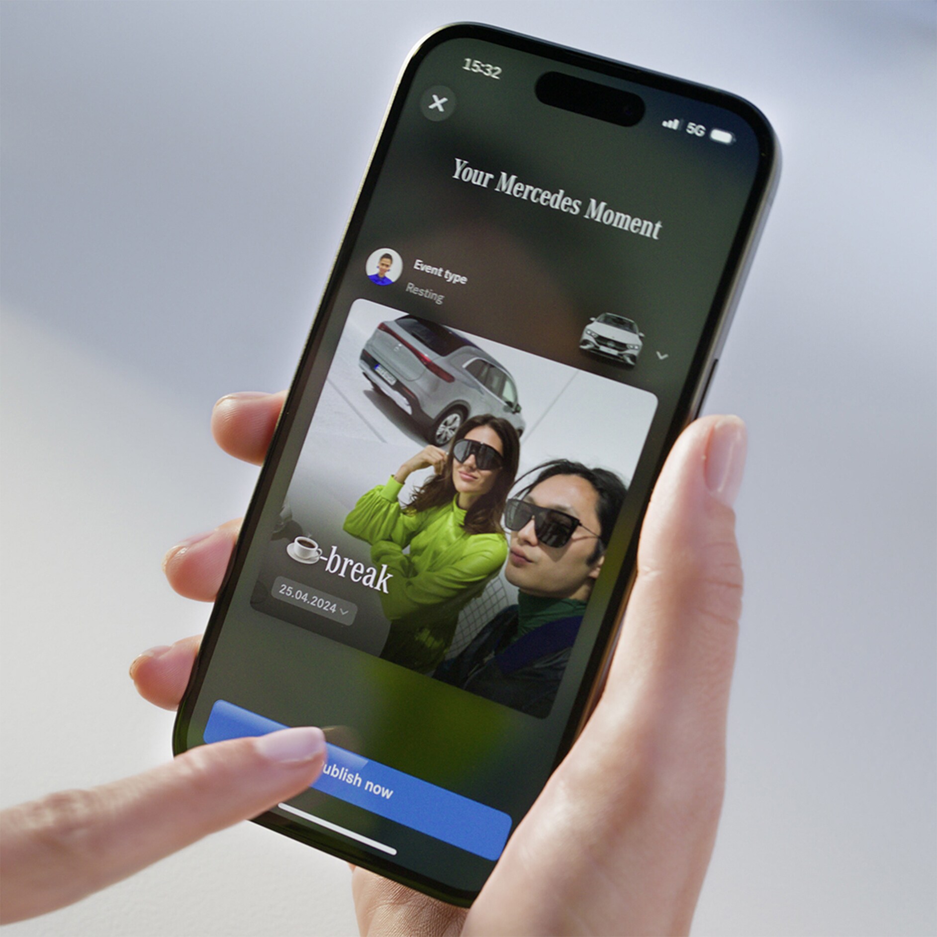 Aplicación Mercedes-Benz Stories | Aplicaciones | Mercedes-Benz La pantalla de la aplicación Mercedes-Benz Stories.