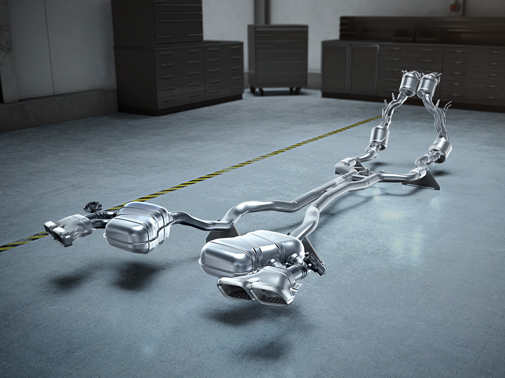 Sistema de escape AMG Performance conmutable | Clase S Sedán | Mercedes-AMG Detalle técnico del Mercedes-AMG C 63 S E PERFORMANCE Sedán.