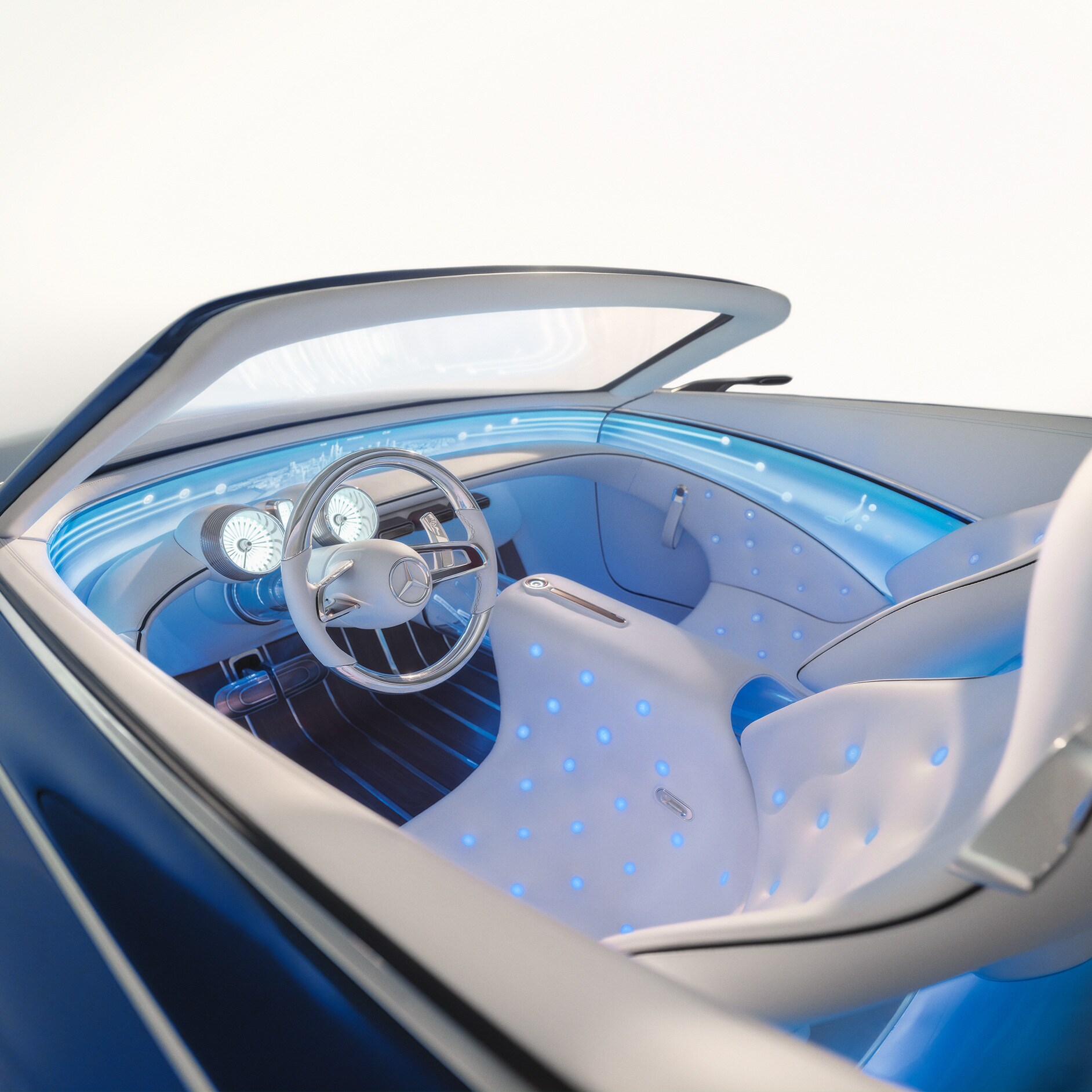 Futuro | Marca | Mercedes-Maybach Una visión del interior de un Mercedes-Maybach en el futuro.