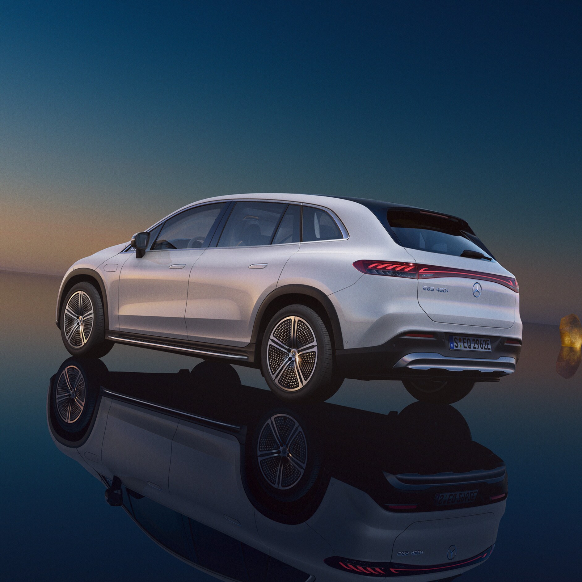 Movilidad eléctrica | EQS | Mercedes-Benz Vista lateral del EQS de Mercedes-Benz.