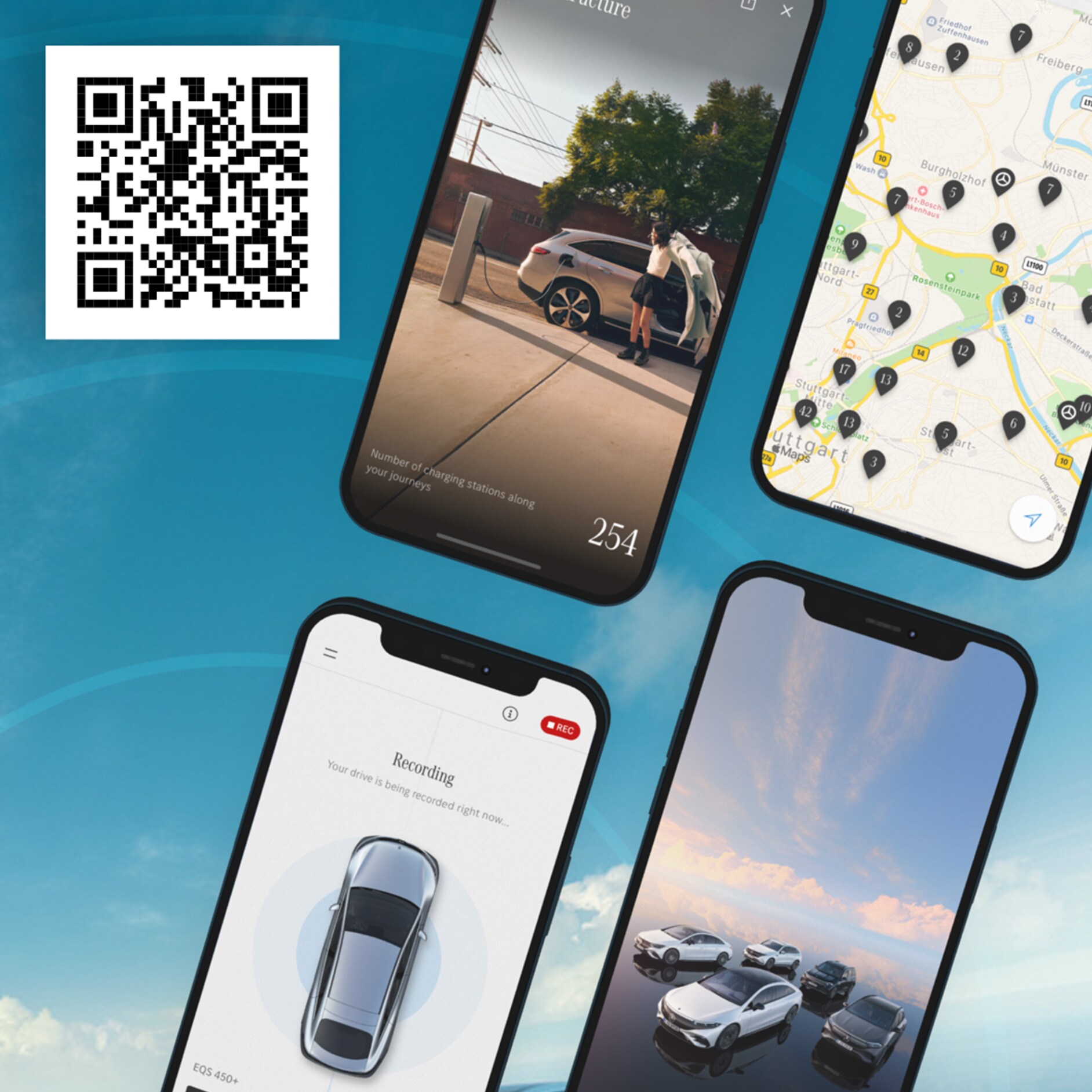 Aplicación Electric Ready | Mercedes-Benz Aplicación Electric Ready en un smartphone